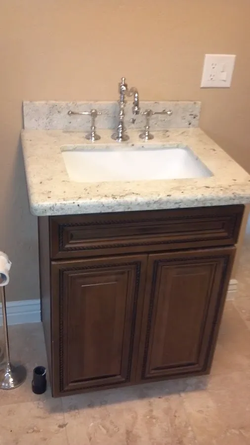 Finished bathroom vanity for Water Line Repair in Winnemucca